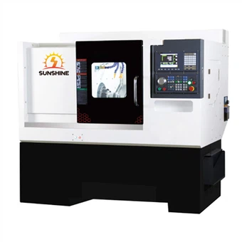 Tour incliné CNC de coupe de haute précision entièrement automatique